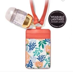🆕Bath & Body Works | Floral PocketBac Hand Gel & Card Holder & ID Badge Lanyard